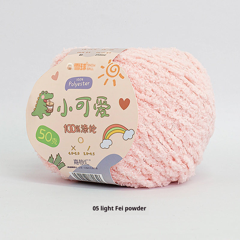 KTX-845843 Hand-Woven Three-Strand Velvet Crochet Yarn - 50g Wool Ball for DIY Crafts