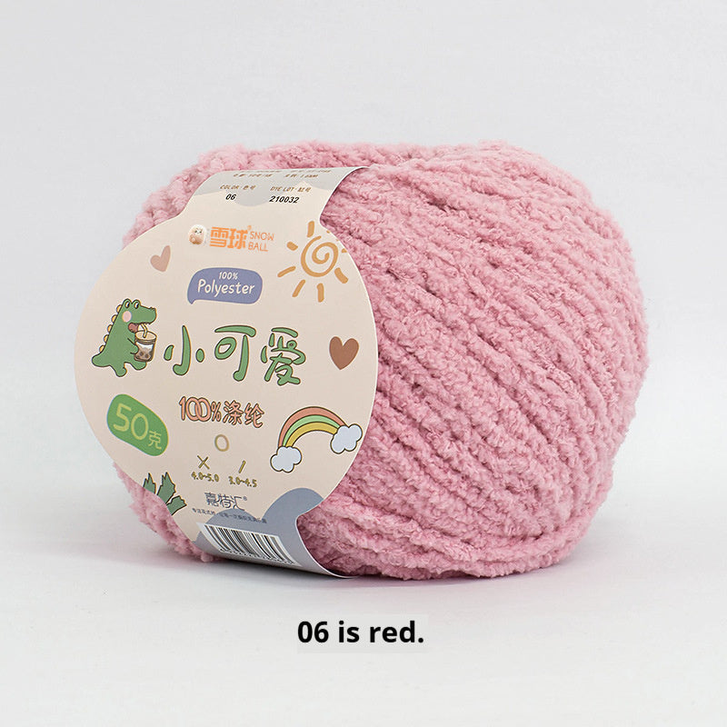 KTX-845843 Hand-Woven Three-Strand Velvet Crochet Yarn - 50g Wool Ball for DIY Crafts