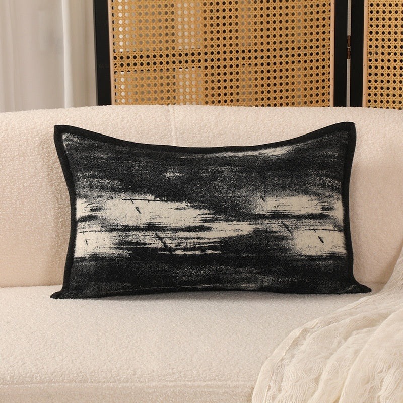 KTX-845971 Color Matching Cotton and Linen Couch Pillow - 45x45cm, New Chinese Style