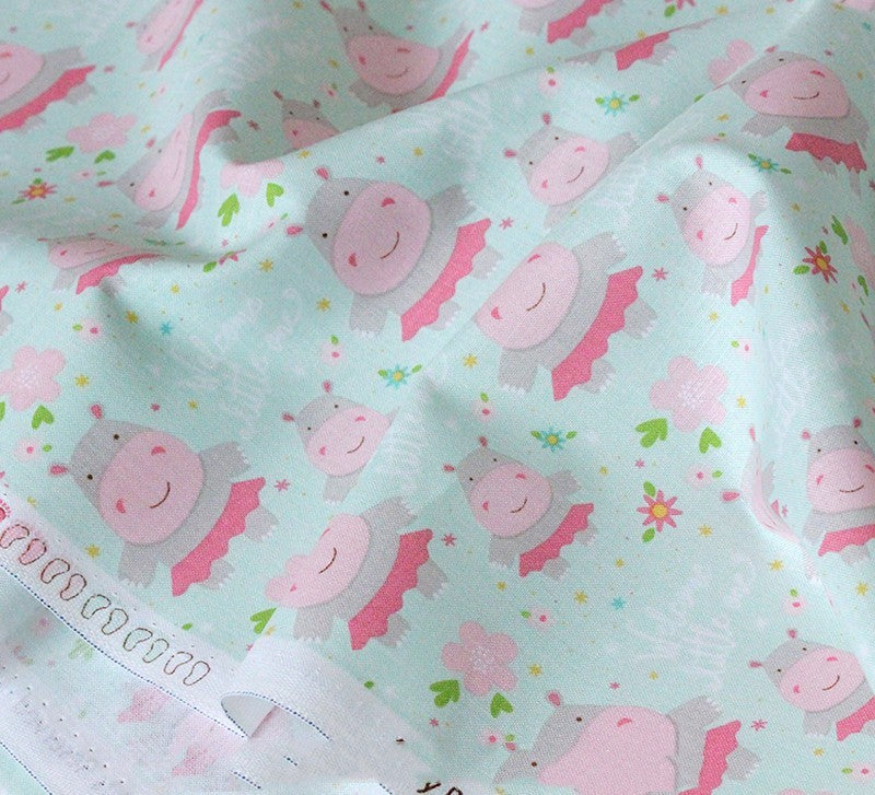 KTX-846995 Candy Color Cotton Cartoon Print Fabric for DIY Handmade Clothing - 45cm x 110cm