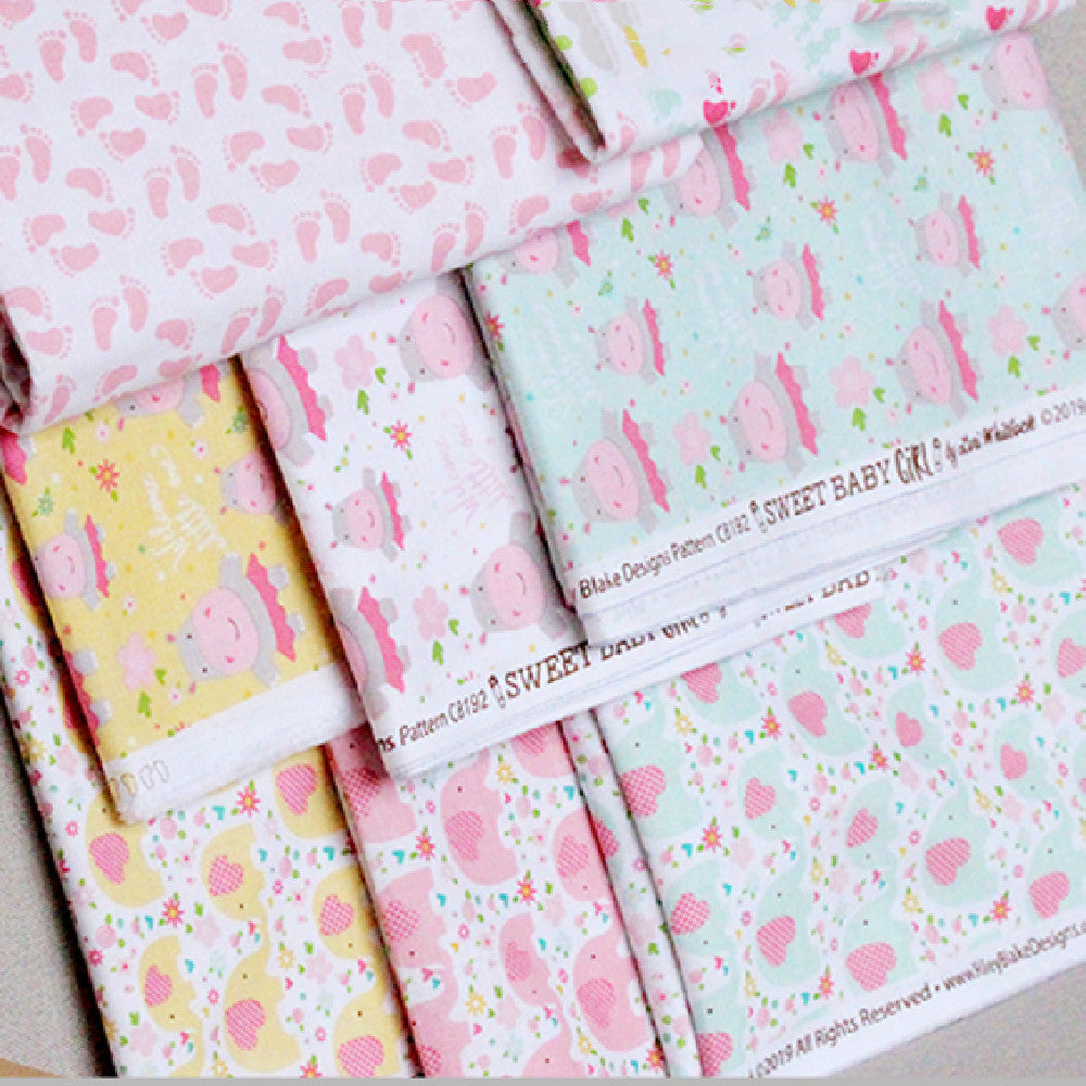 KTX-846995 Candy Color Cotton Cartoon Print Fabric for DIY Handmade Clothing - 45cm x 110cm