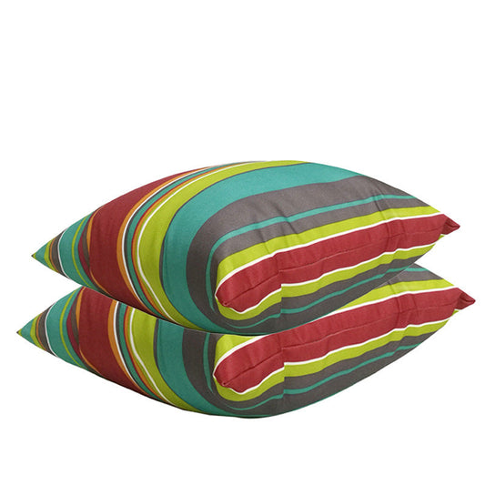 KTX-846995 Striped Ethnic Style Throw Pillow with PP Cotton Filling, 45x45cm