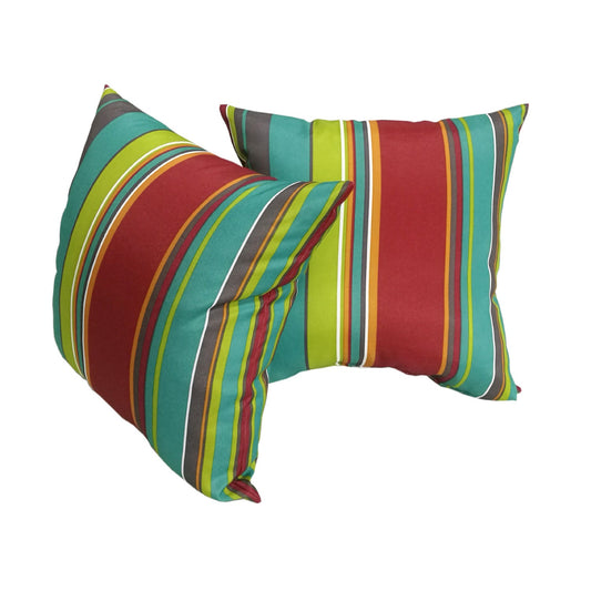 KTX-846995 Striped Ethnic Style Throw Pillow with PP Cotton Filling, 45x45cm