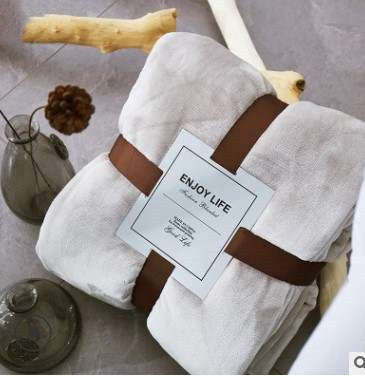 KTX-847315 Double-Sided Coral Fleece Blanket - Thick, Soft Polyester for Cozy Comfort