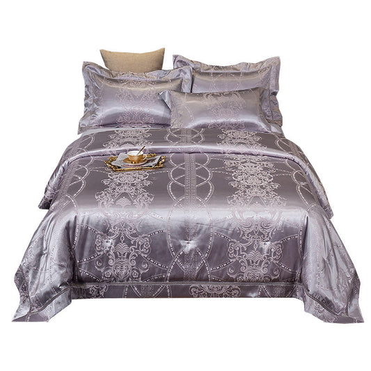 KTX-849299 Light Luxury Cotton Silk Embroidered Quilt Set for Summer Air Conditioning - Multiple Sizes Available