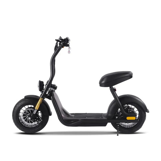 KTX-850963 Electric Citycoco Scooter with Lithium Battery - 1000W Power, 40 km/h Speed, 10-Inch Tires, Black