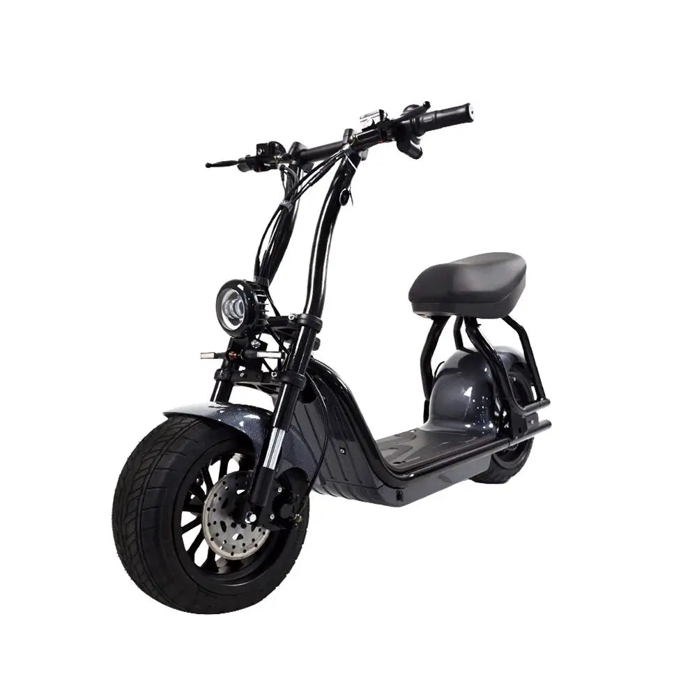 KTX-850963 Electric Citycoco Scooter with Lithium Battery - 1000W Power, 40 km/h Speed, 10-Inch Tires, Black