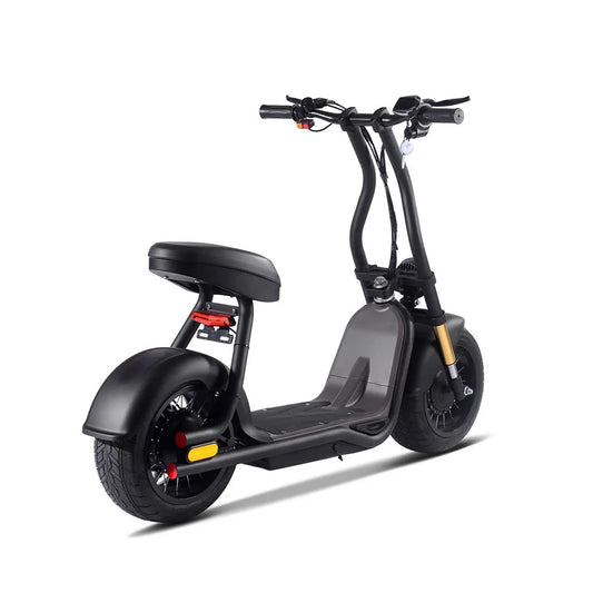 KTX-850963 Electric Citycoco Scooter with Lithium Battery - 1000W Power, 40 km/h Speed, 10-Inch Tires, Black