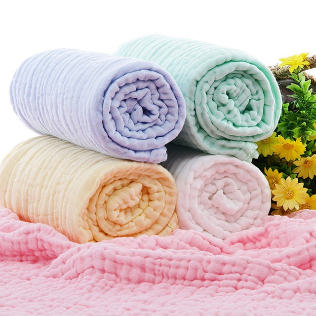KTX-851347 Soft Plain Gauze Bath Towel for Casual Use – 110x110cm