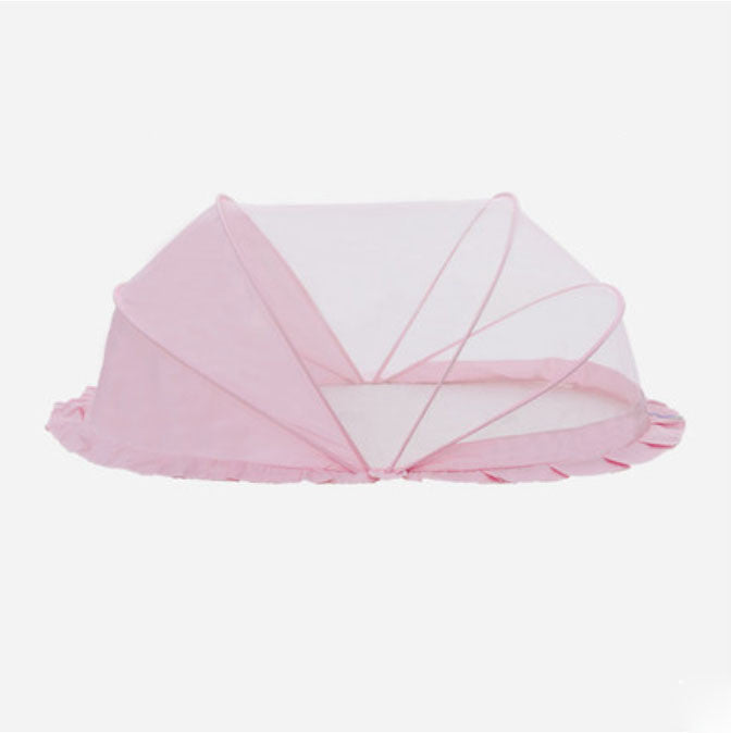 KTX-852243 Foldable Mosquito Net for Baby Crib - Insect-Proof Cover for Newborns in Pink and Blue