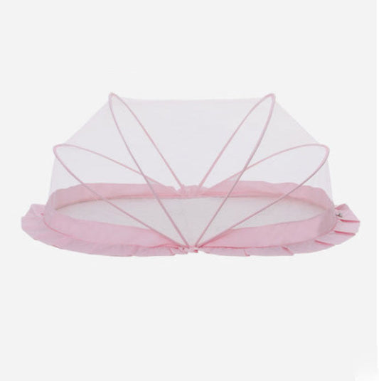KTX-852243 Foldable Mosquito Net for Baby Crib - Insect-Proof Cover for Newborns in Pink and Blue