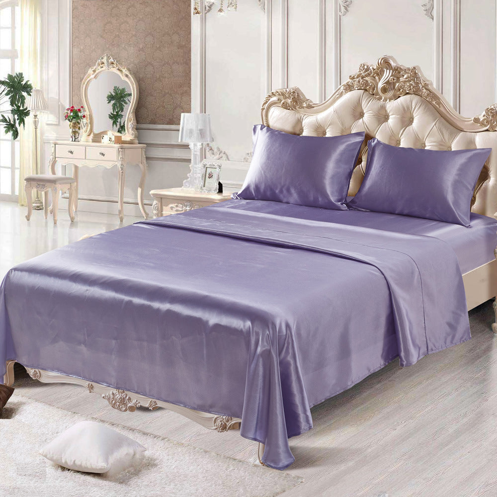 KTX-852691 Imitation Silk Polyester Bedding Set with Active Dyeing - 4 Pieces