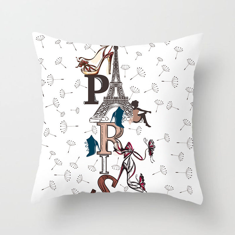 KTX-852819 Linen Peach Skin Super Soft Cushion Cover, 45x45cm Brushed Cloth with PP Cotton Filling