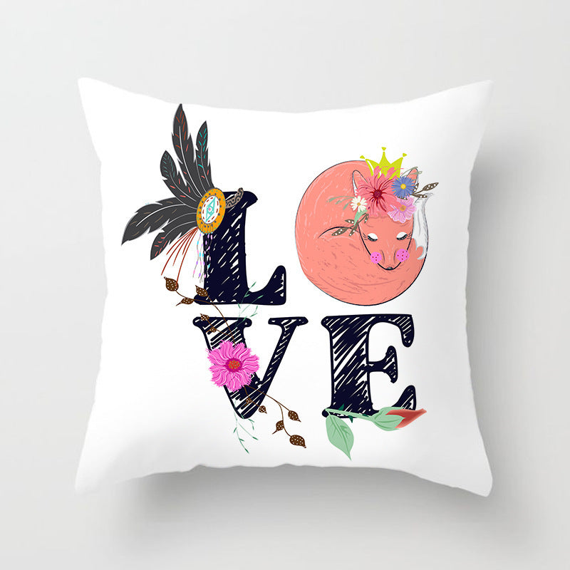 KTX-852819 Linen Peach Skin Super Soft Cushion Cover, 45x45cm Brushed Cloth with PP Cotton Filling