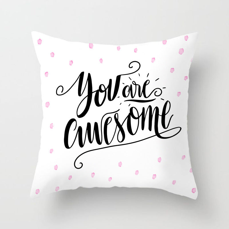 KTX-852819 Linen Peach Skin Super Soft Cushion Cover, 45x45cm Brushed Cloth with PP Cotton Filling