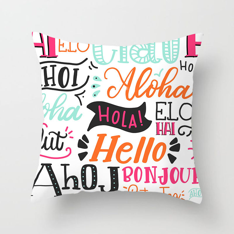 KTX-852819 Linen Peach Skin Super Soft Cushion Cover, 45x45cm Brushed Cloth with PP Cotton Filling