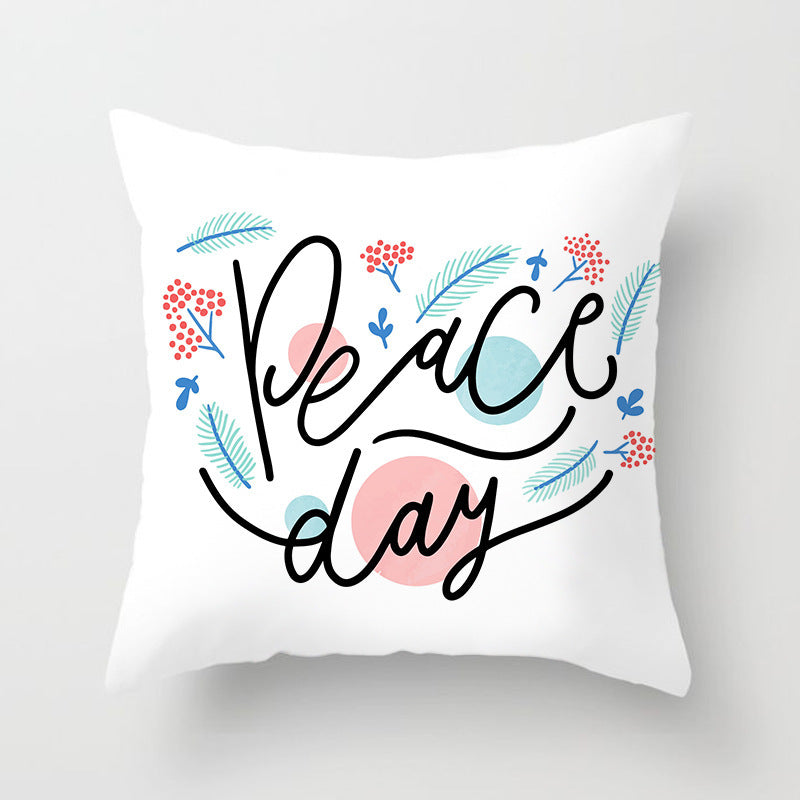 KTX-852819 Linen Peach Skin Super Soft Cushion Cover, 45x45cm Brushed Cloth with PP Cotton Filling