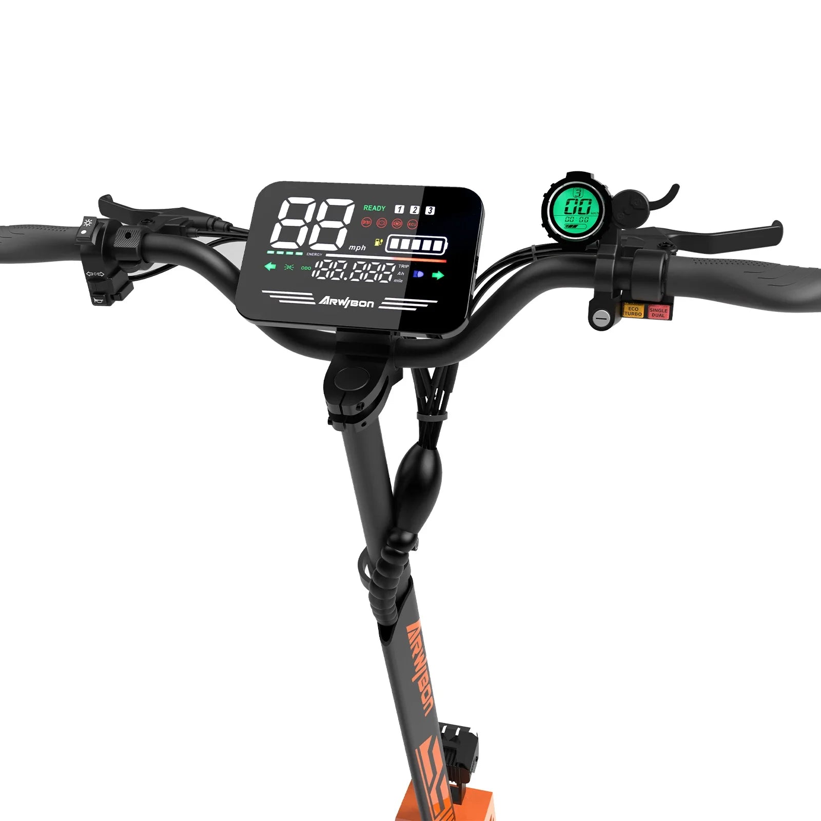 KTX-853267 5600W Dual Motor 60V 27Ah Long Range Foldable Electric Scooter with Big Screen and Removable Seat