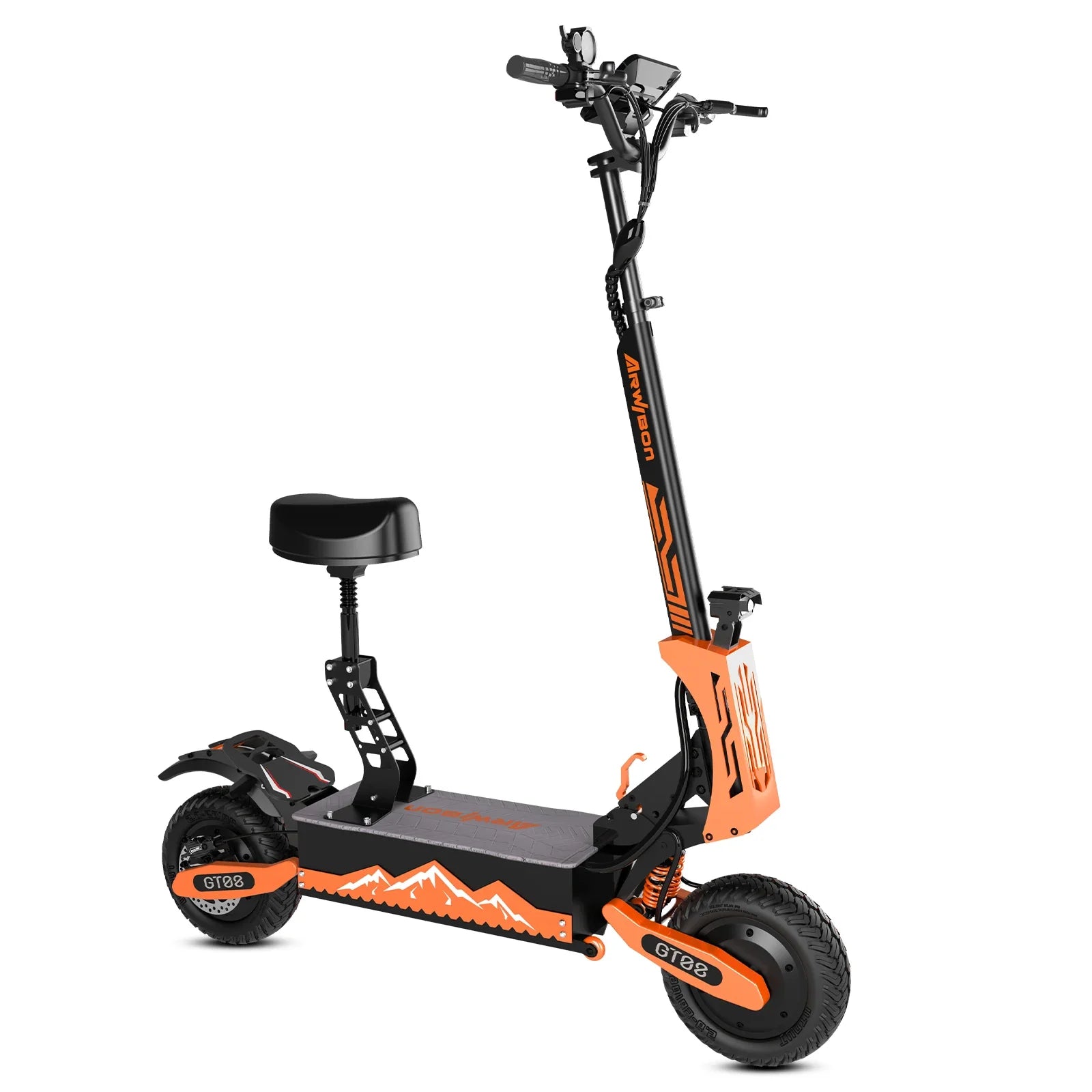 KTX-853267 5600W Dual Motor 60V 27Ah Long Range Foldable Electric Scooter with Big Screen and Removable Seat