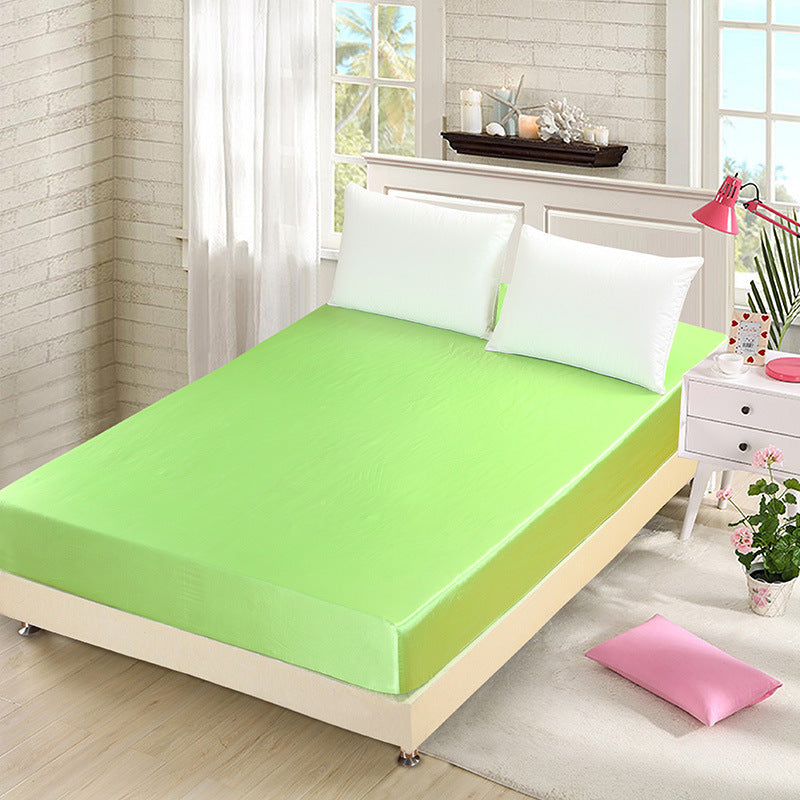 KTX-855699 Artificial Silk Quilted Bed Sheet - Soft Polyester Fiber, Solid Color, Modern Style