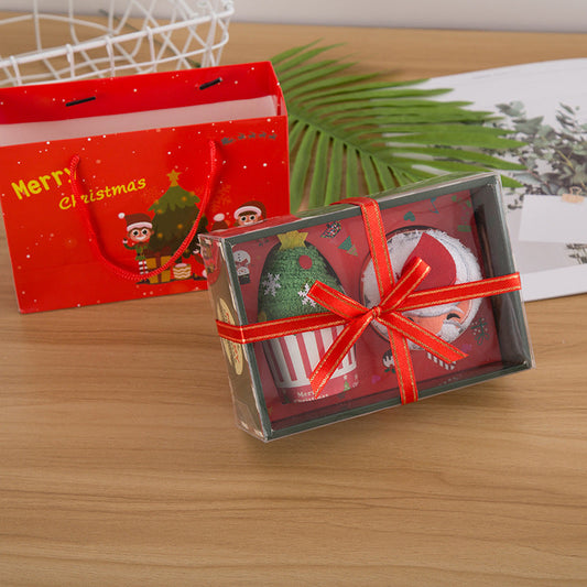 KTX-856787 Christmas Towel Doll Combo Gift Set in Pure Cotton - 2 Cozy Designs