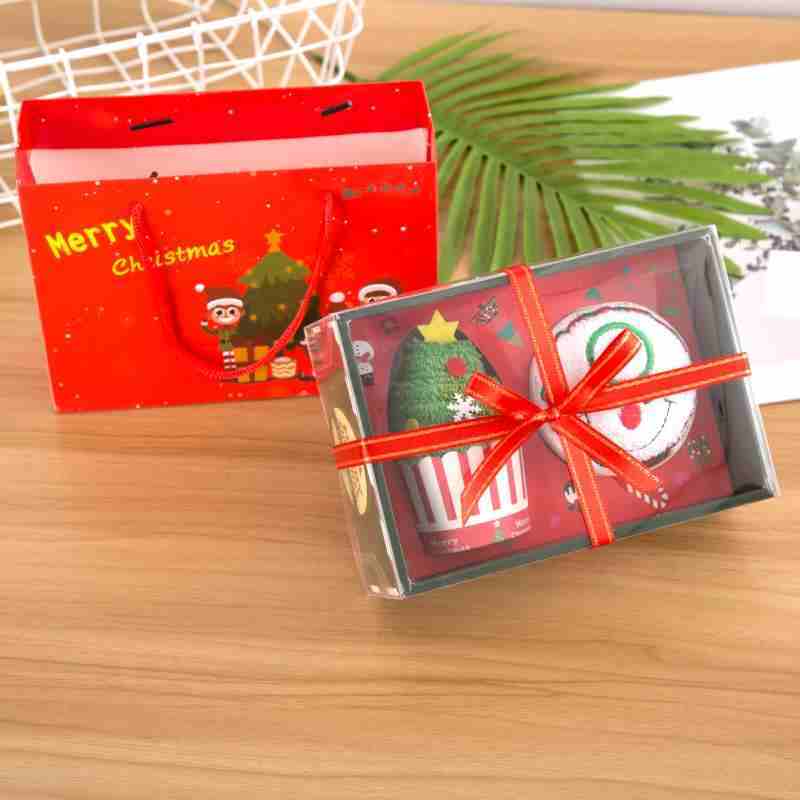 KTX-856787 Christmas Towel Doll Combo Gift Set in Pure Cotton - 2 Cozy Designs