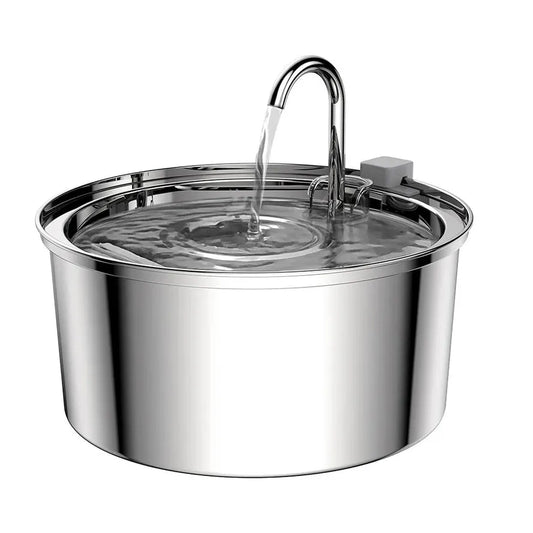 KTX-856979 Stainless Steel 3.2L Pet Water Fountain for Cats and Small Dogs