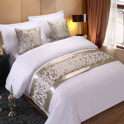 KTX-857363 Elegant Hotel Bed Runner with Pillow Cover - Chinese Classical Patterns in Multiple Colors and Designs