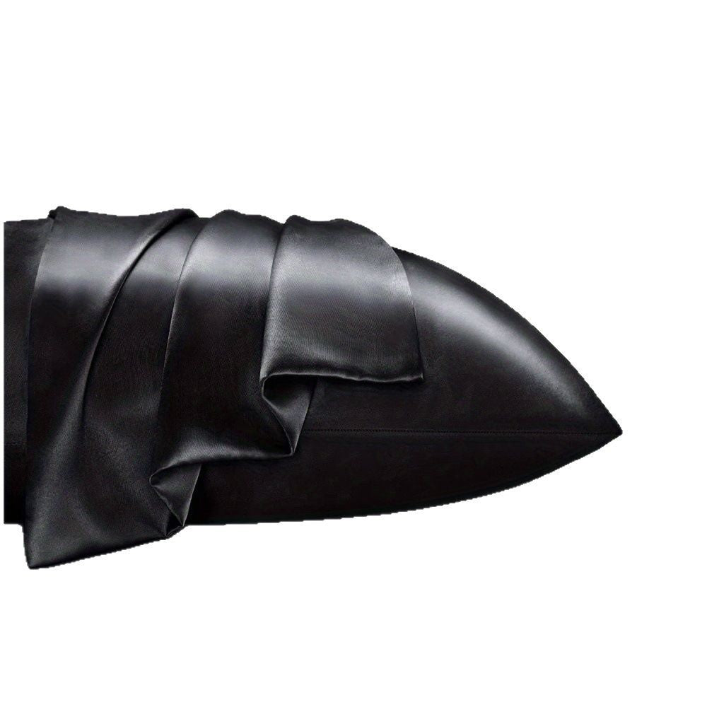 KTX-858323 Solid Color Satin Cloth Pillowcase Set, Soft Polyester Fiber, Plain Weave Design