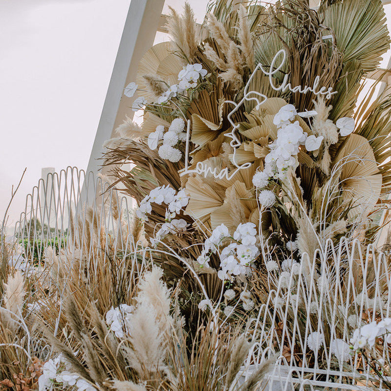 KTX-859347 Dried Palm Leaf for Window Reception and Wedding Arch Decoration