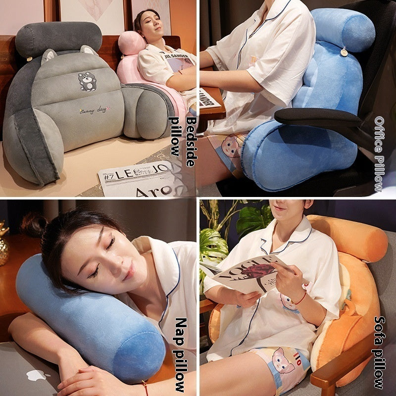 KTX-859475 Cute 3D Cartoon Waist Pillow for Bed and Sofa - Various Animal Designs