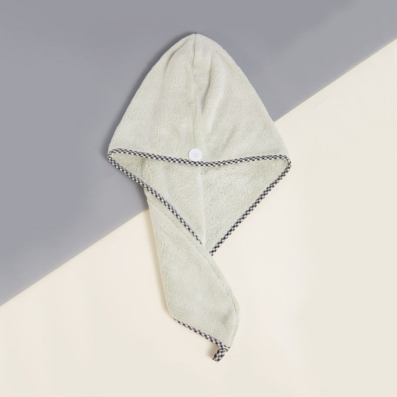 KTX-860243 Absorbent Microfiber Shower Cap – Quick-Drying Coral Fleece Hair Towel with Embroidery Options