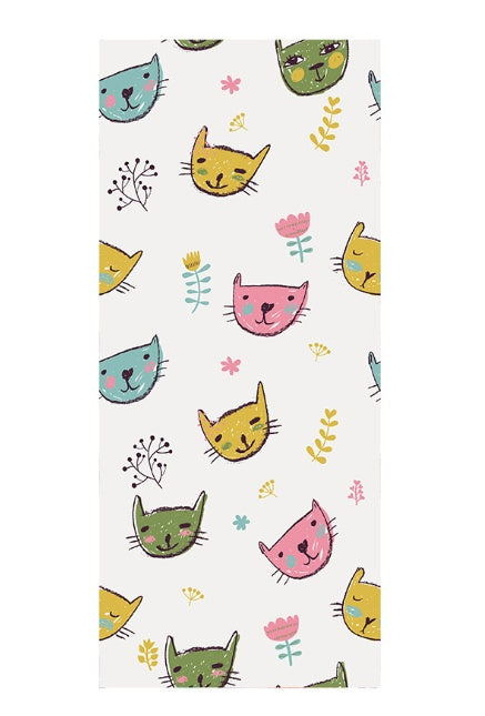 KTX-860371 Self-Adhesive PVC Cartoon Wallpaper for Kids' Bedrooms - Fun and Decorative Mural