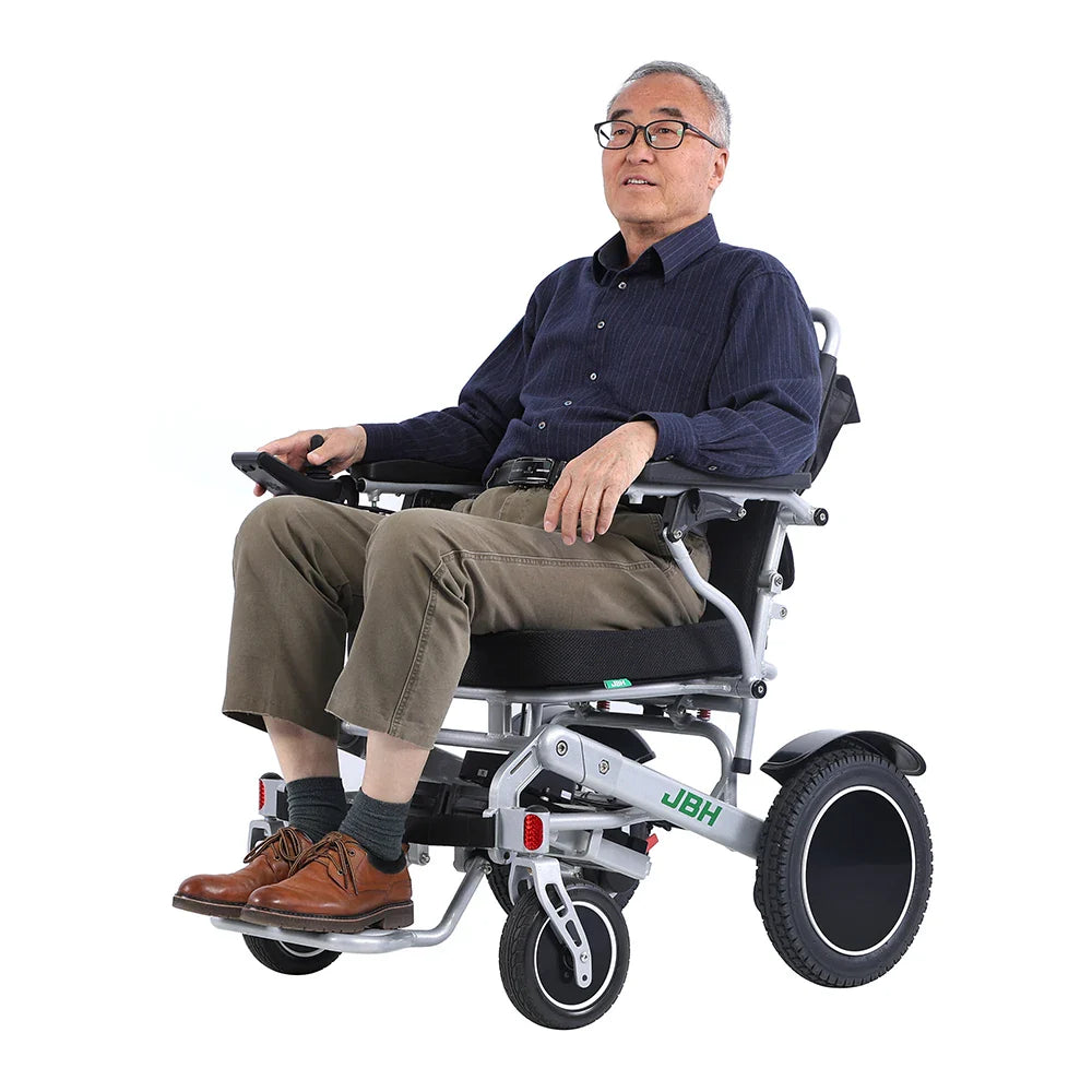 KTX-860691 Compact Folding Electric Wheelchair with Bluetooth Remote and Large Wheels