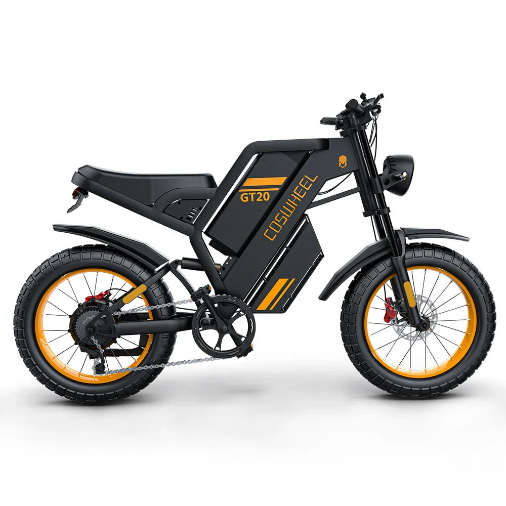 KTX-861523 Electric Off-Road E-Bike with 72V 3000W Motor, 20 Inch Wheels, 7 Speed Gears and Long Range Battery