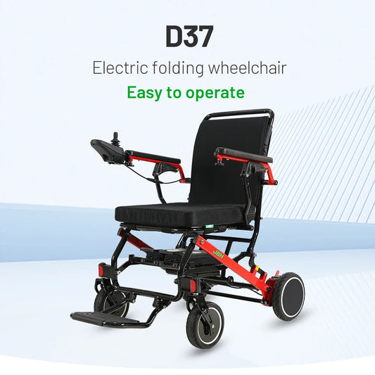 KTX-862995 Portable Remote Control Electric Wheelchair, Aluminum Alloy, 20km Range, 120kg Load Capacity, Intelligent Controller