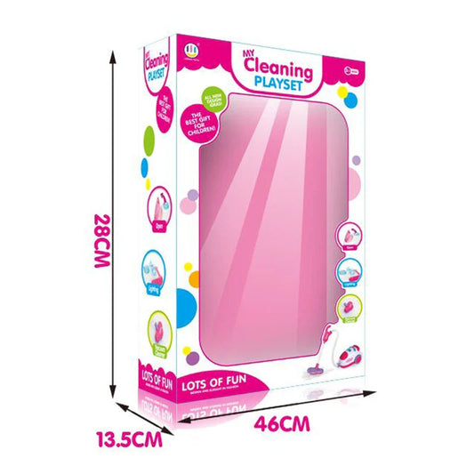 KTX-863955 Electric Vacuum Cleaner Toy Set for Kids with Light - Pretend Play Cleaning Tools, Ages 2-4