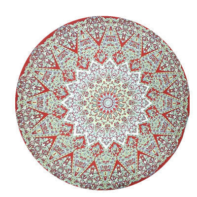 KTX-863955 Round Beach Towel in Blue and Red Chiffon Material