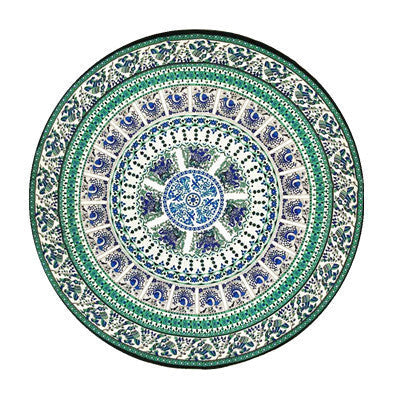 KTX-863955 Round Beach Towel in Blue and Red Chiffon Material
