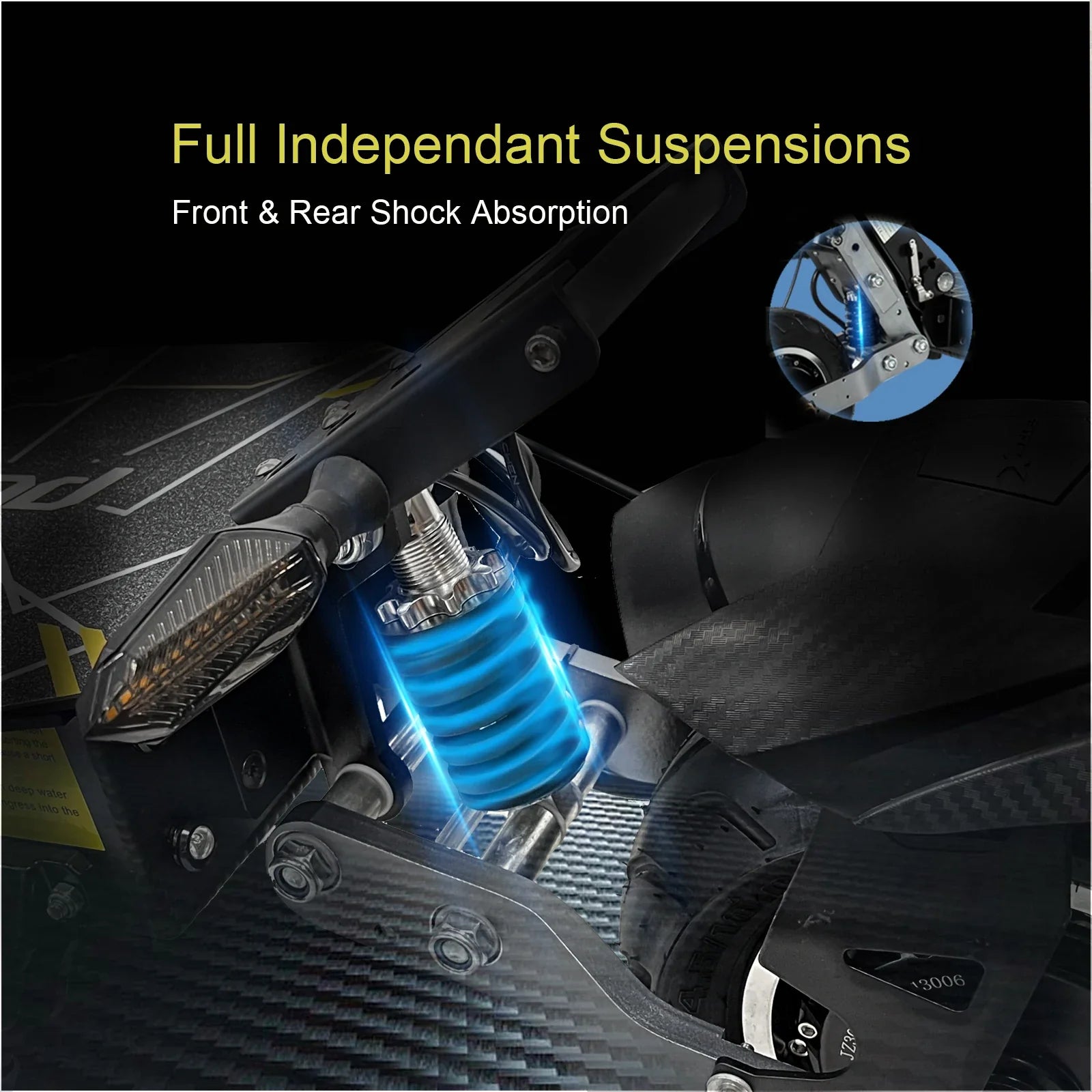 KTX-864147 Electric Adult Scooter - 6000W Dual Motor, 58MPH Max Speed, 90-100km Range, Foldable, Off-Road Capable