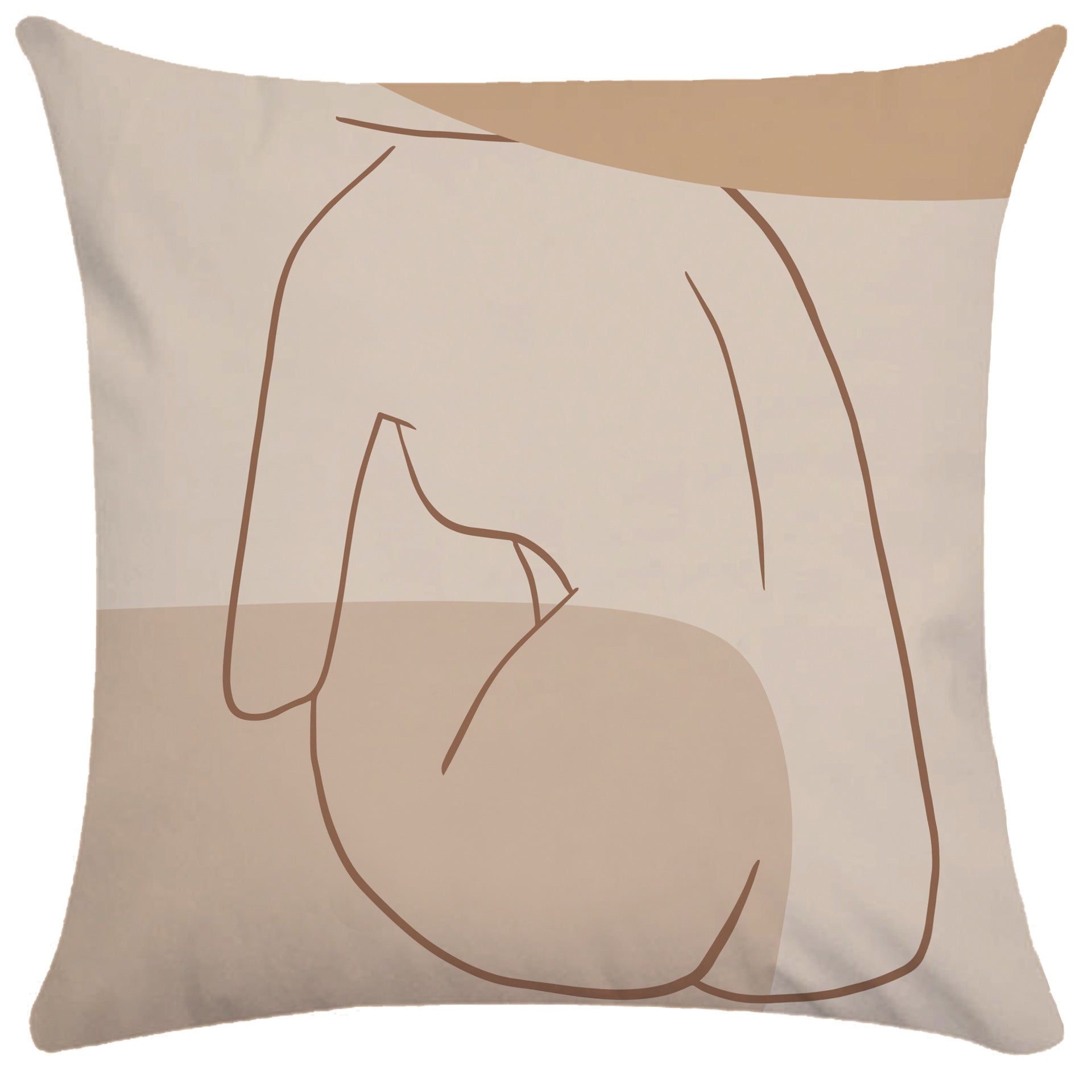KTX-865107 Abstract Female Geometric Plush Pillowcase