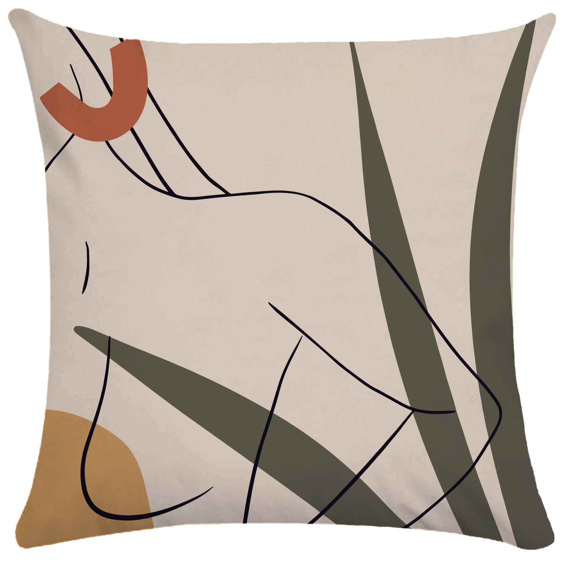 KTX-865107 Abstract Female Geometric Plush Pillowcase