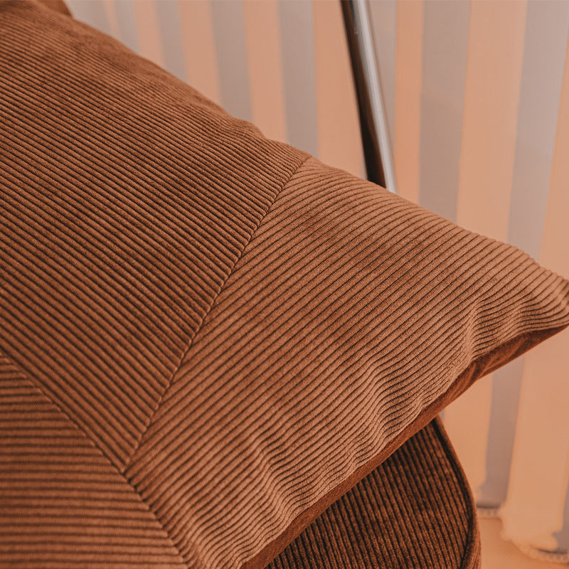 KTX-865555 Modern Minimalist Reddish Brown Pillowcases with Optional Core - 50X50cm