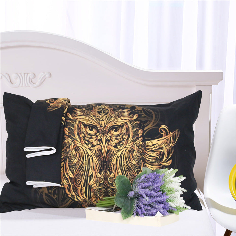 KTX-866579 Owl Wind Chimes Bedding Set - Duvet Cover and Pillow Shams in Various Sizes