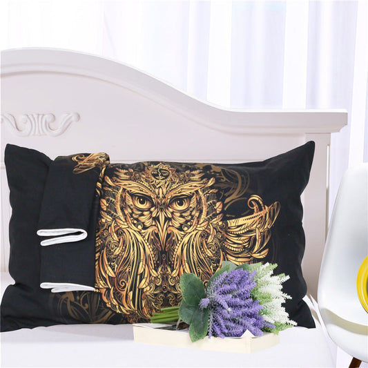 KTX-866579 Owl Wind Chimes Bedding Set - Duvet Cover and Pillow Shams in Various Sizes