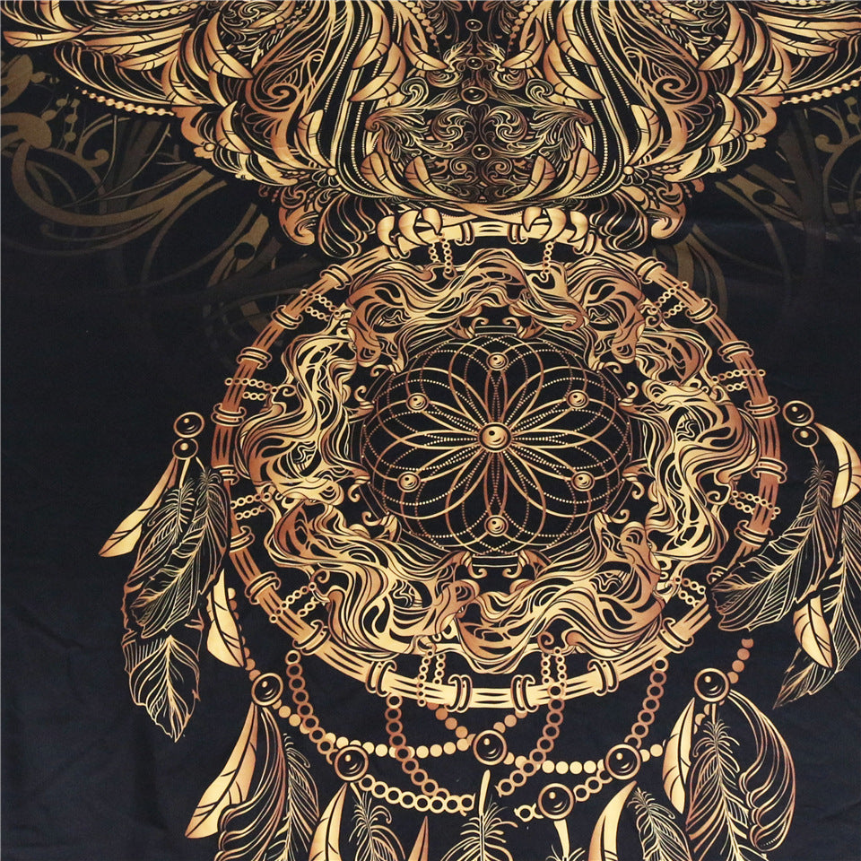 KTX-866579 Owl Wind Chimes Bedding Set - Duvet Cover and Pillow Shams in Various Sizes