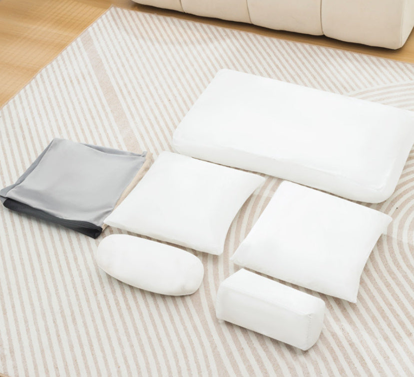 KTX-867859 Navy Blue and Beige Double Stitch Pet Sofa with High Backrest for Comfortable Rest