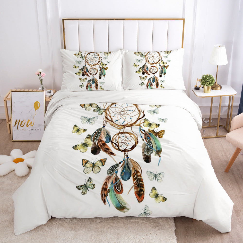 KTX-868051 Indian Dream Catcher Geometric Pattern Quilt Cover and Pillowcase Bedding Set