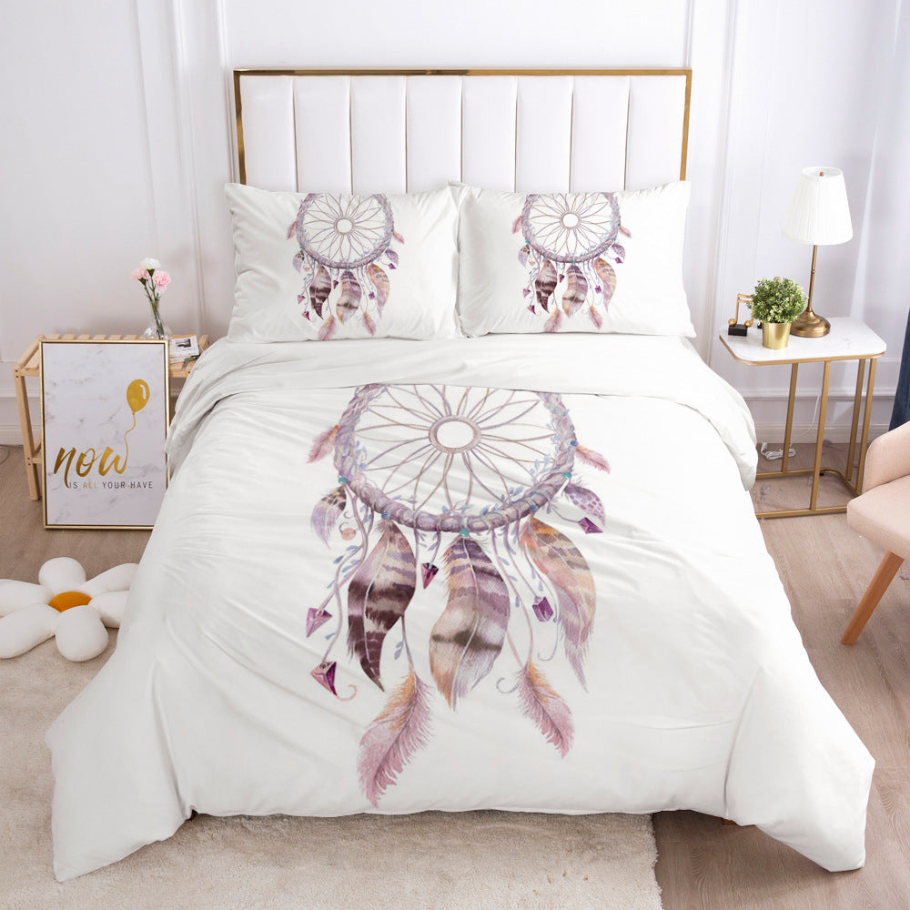 KTX-868051 Indian Dream Catcher Geometric Pattern Quilt Cover and Pillowcase Bedding Set