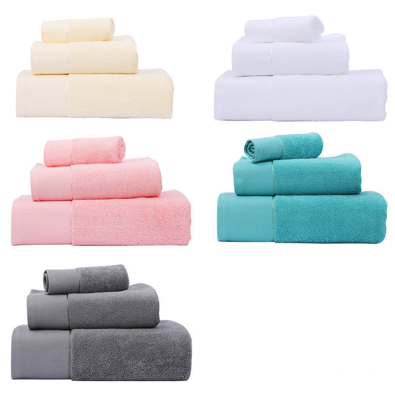 KTX-868307 Cotton 3-Piece Bath Towel Set - Soft, Absorbent Towels in Multiple Colors
